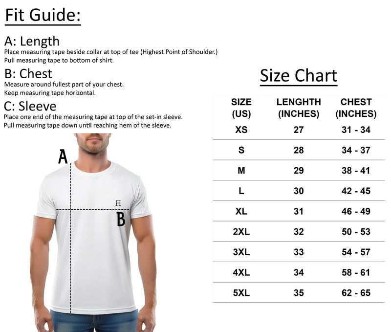 Size chart for Enchanted Night Siren Premium Tee