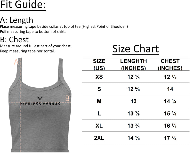 Size chart for Women’s Fearless Harbor Micro-Rib Tank Top
